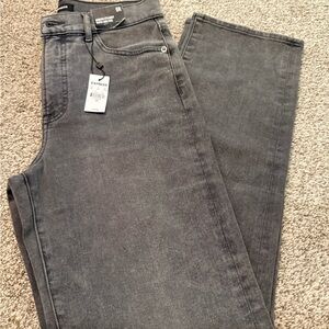 Express Gray mordern straight super high rise Jeans